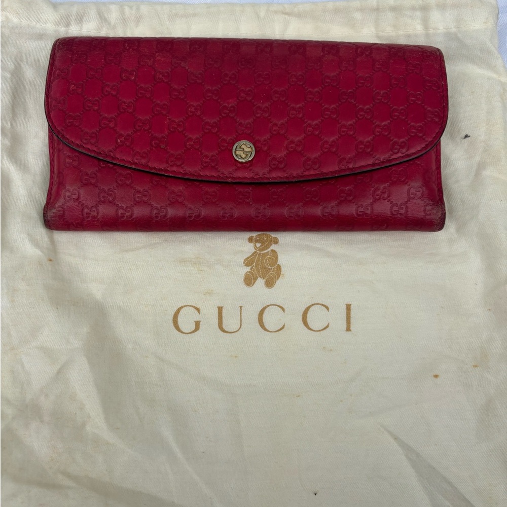 Gucci Red Leather wallet
